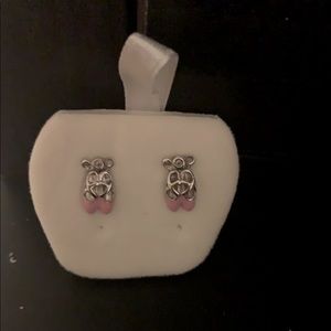 Ballet Pointe shoe earrings with butterfly backing